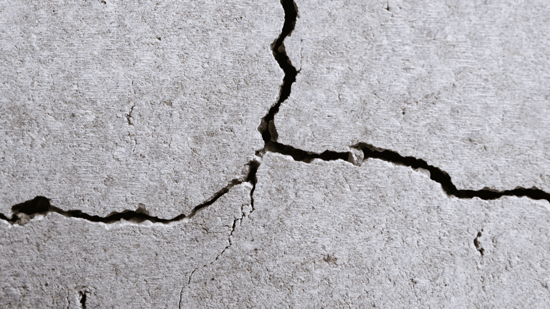 Cracked concrete in need of repair